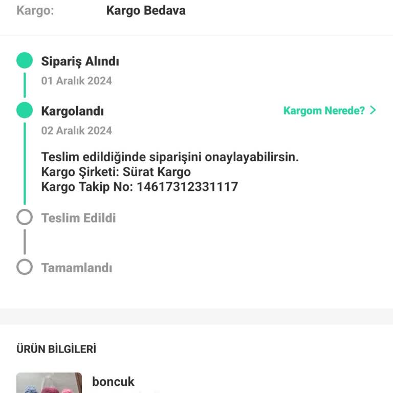 Sürat Kargo'nun Teslimat Gecikmesi Mağduriyeti