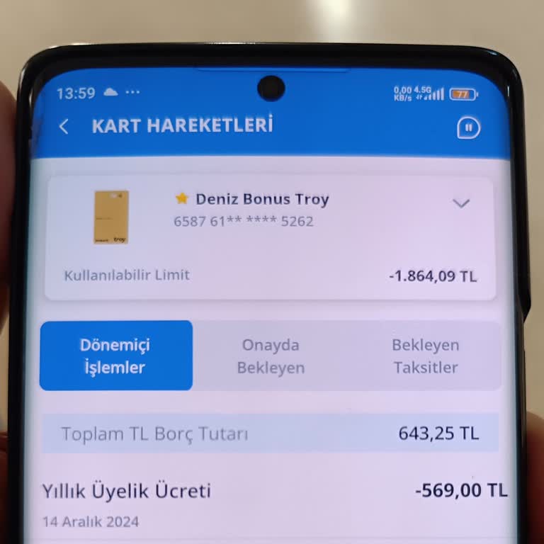 Haksız Kart Aidatı İadesi Talebi