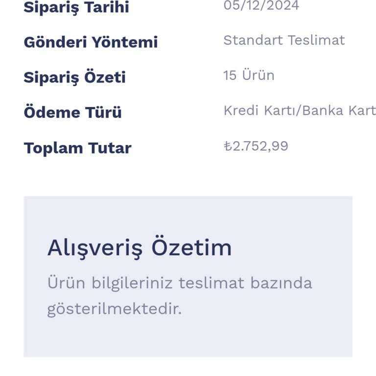 Siparişim Neden Hala Kargoya Verilmedi
