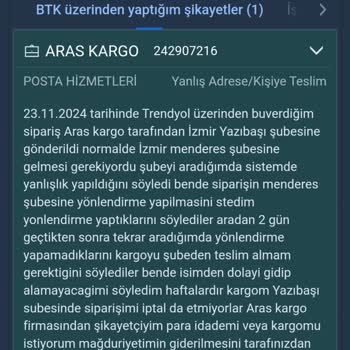 Yanlış Şubeye Teslim Edilen Kargo Ve İletişim Sorunları