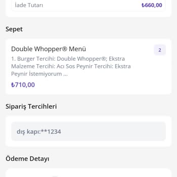Getir Üzerinden Burger King Siparişimde Yaşadığım Hayal Kırıklığı
