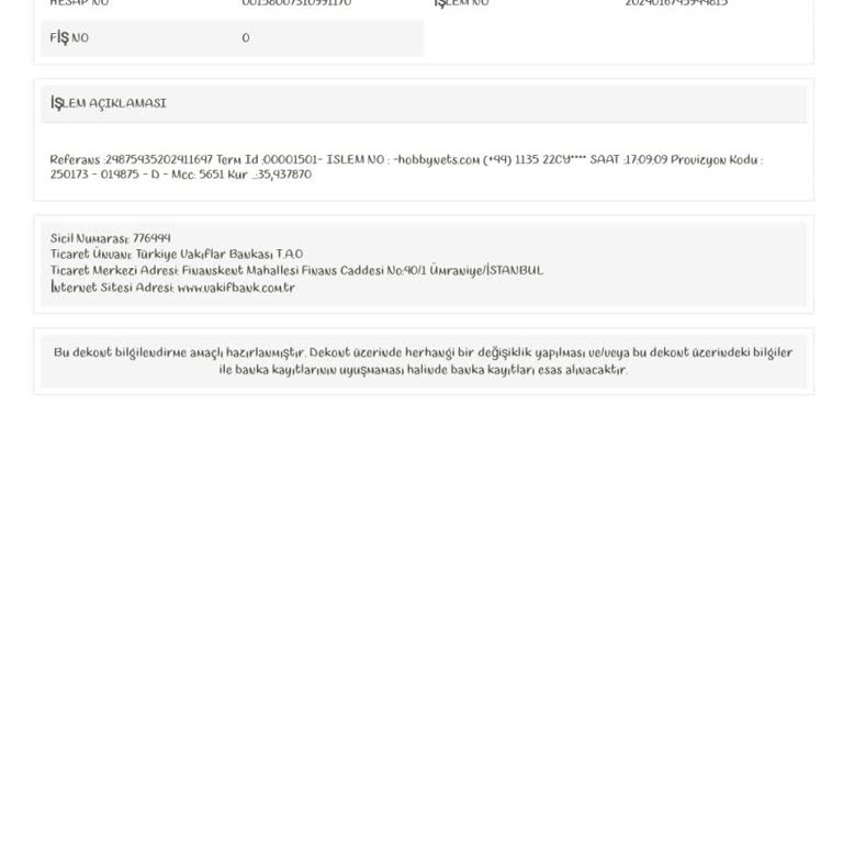 İzinsiz Hesap Hareketi Şoku