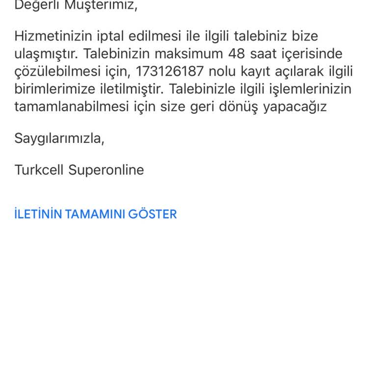 Turkcell Superonline'da Cayma Hakkı Engeli