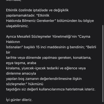 Etkinlik Bilet İadesi Konusundaki Zorluklar