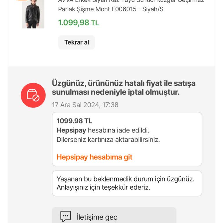 İndirimli Ürün İptali Ve Mağduriyet