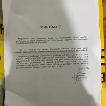 Greyder Mağazasının Kusurlu Ürün Ve Yetersiz Müşteri Hizmeti