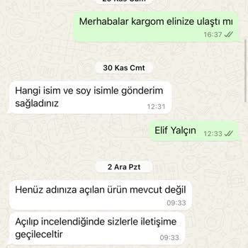 Yanlış Ürün Ve Yetersiz Müşteri Hizmetleri
