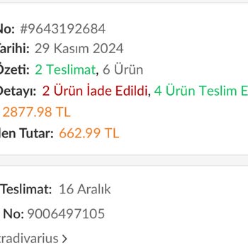 Eksik Ve Defolu Ürün Teslimatı