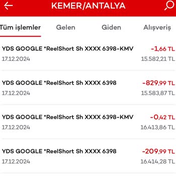 Google YDS Hesabımdan Çekilen Ücret