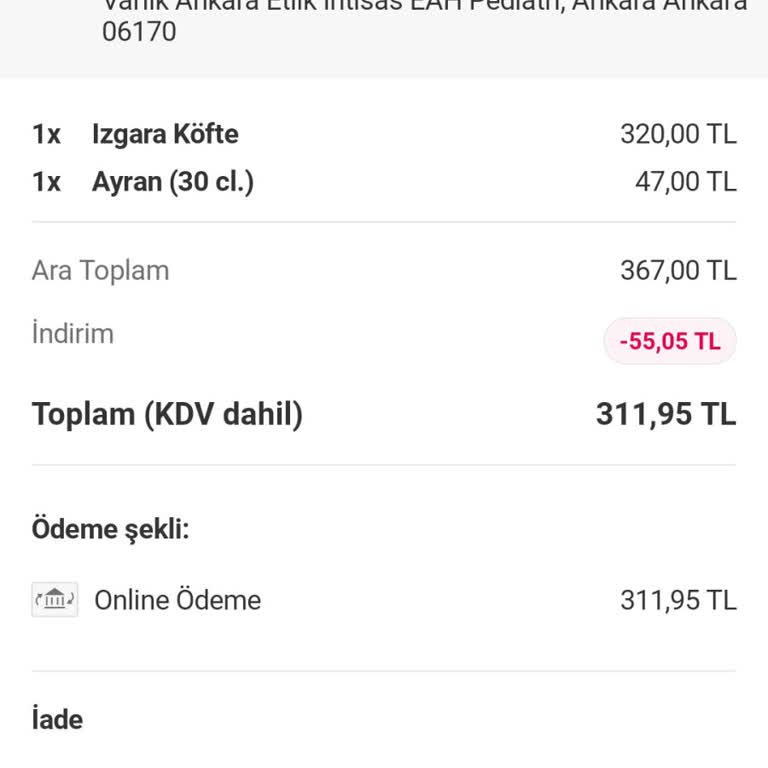 Sipariş İptali Mağduriyeti