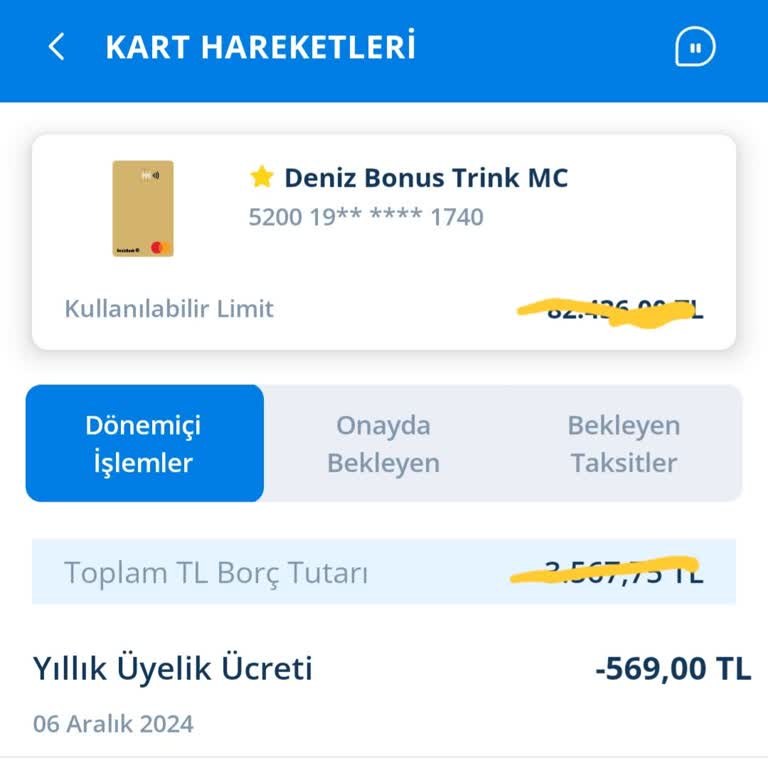 Haksız Kart Aidatı İadesi Talebi