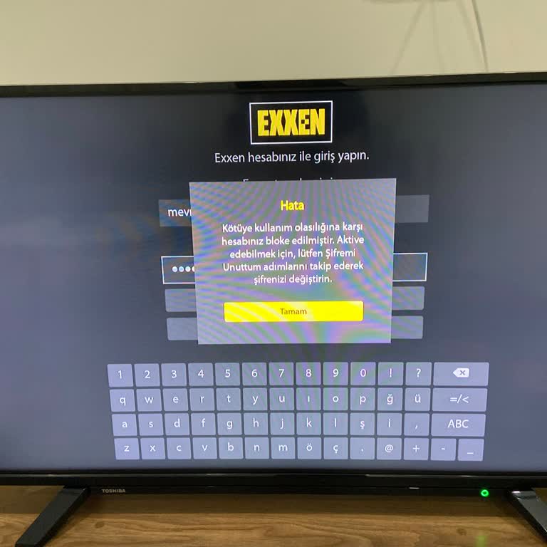 Exxen Uygulaması TV'de Giriş Sorunu