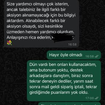 Puanların Gizemli Kayboluşu Ve Destek Karmaşası