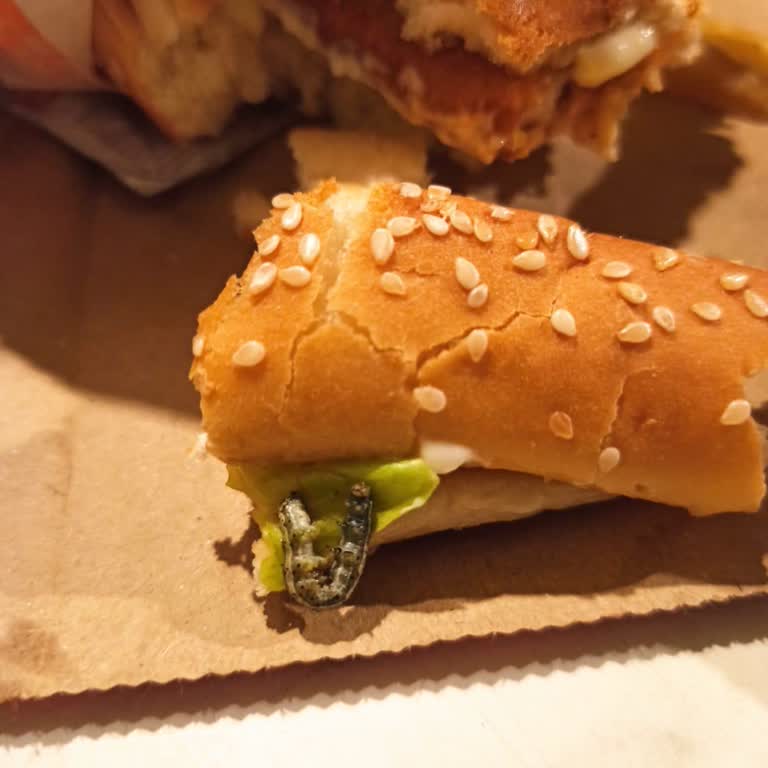 Burger King Siparişinde Hijyen Sorunu: Solucan Şoku!