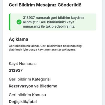 Ajet Uygulamasında Yanlış Bilet Değişikliği Ücreti