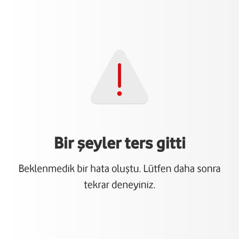 Vodafone Mobil Ödeme Limiti Güncellenemiyor