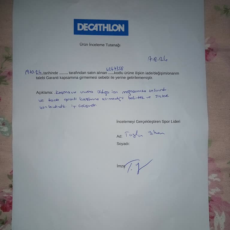 Decathlon'un Müşteri Hizmetleri Ve Garanti Sorunu