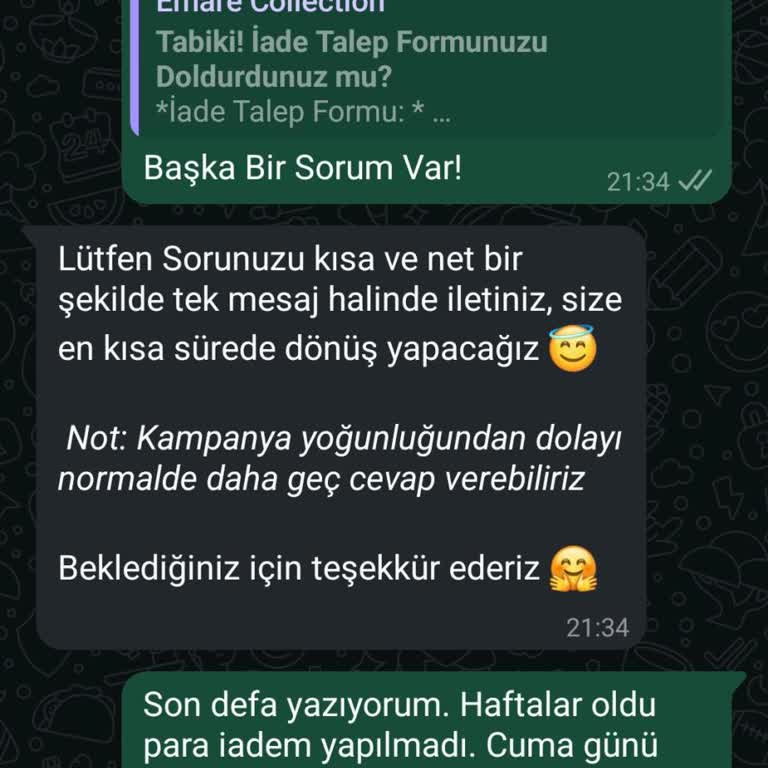 Yanlış Ürün Ve Geciken Para İadesi Can Sıkıyor