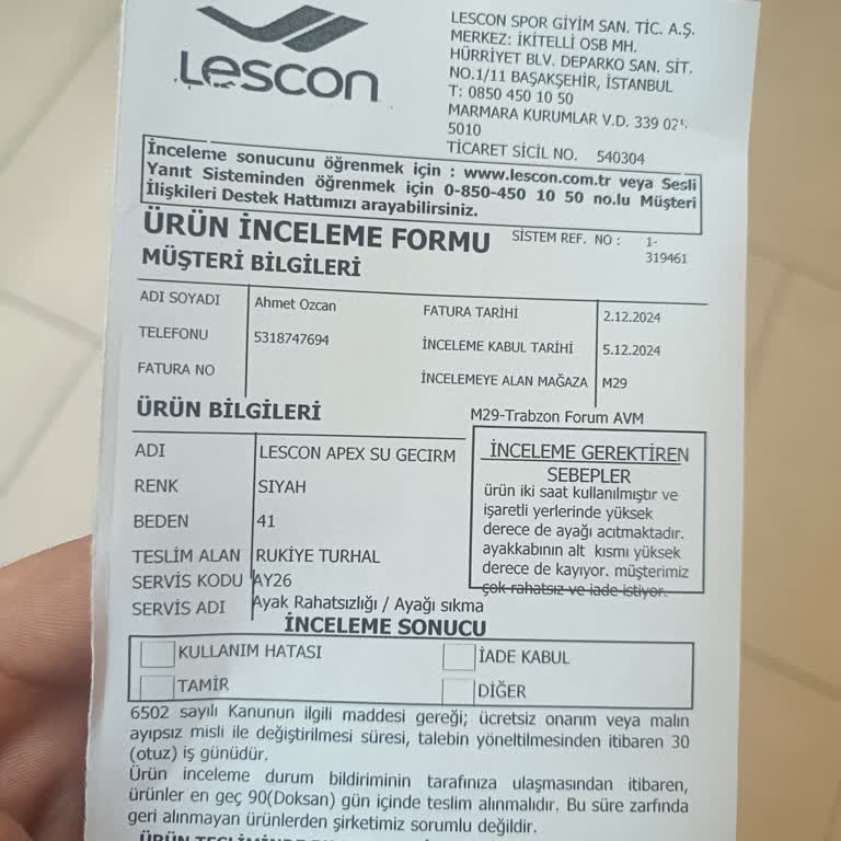 Lescon Ayakkabılarında Hayal Kırıklığı