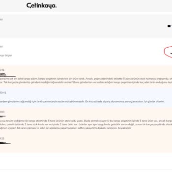 Çetinkaya'dan Eksik Ürün Teslimatı Ve Yanıltıcı Kampanya Şüphesi