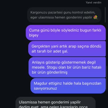 İmannoor'dan Defolu Ürün Ve Yetersiz Müşteri Hizmetleri