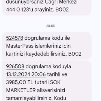 Şok Sanal Market'te Bilgim Dışında Yapılan İşlemler