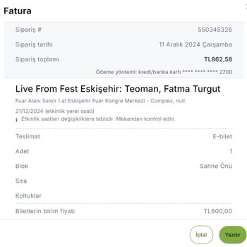Viagogo'dan Alınan Biletlerin İadesi Yapılmadı