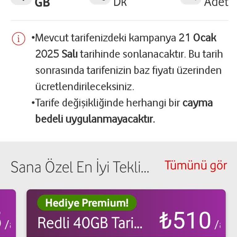 Vodafone Tarife Çelişkisi Ve Yüksek Fiyatlar
