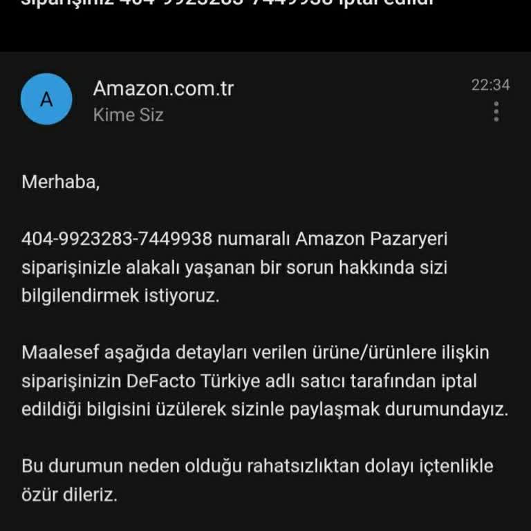Amazon'da İptal Şoku: Teslimat Beklerken Hayal Kırıklığı