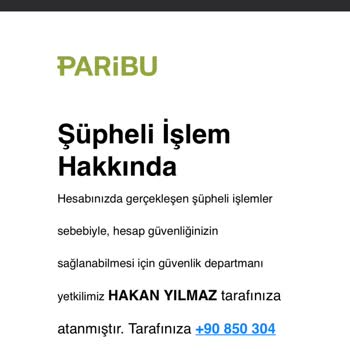 Paribu'dan Gelen Şüpheli Çağrı Ve Güvenlik Sorunu