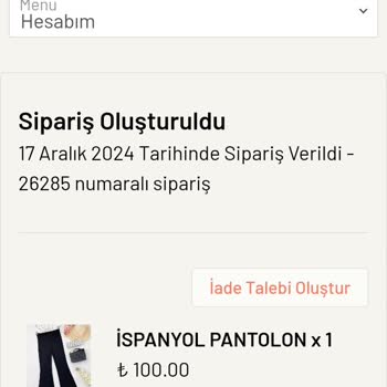 Ürün İptalinde Yaşanan Sorun