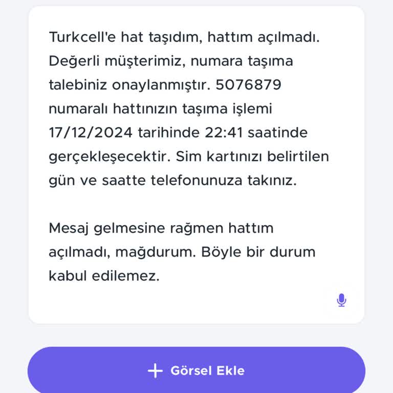 Numara Taşıma İşleminde Mağduriyet: Hattım Açılmadı!