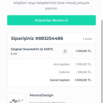 Moon’s Design Siparişimi Göndermediler!