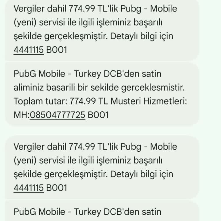 Mobil Ödeme İzni Olmadan Yapılan PUBG Harcamaları