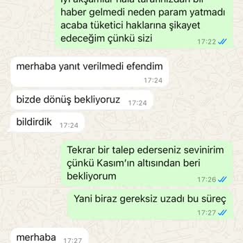 İade Edilmeyen Para Ve Sürekli Bahaneler