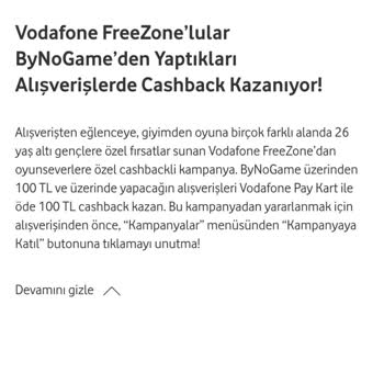 Vodafone FreeZone Kampanyası Hediye Bakiyesine Erişememe Sorunu