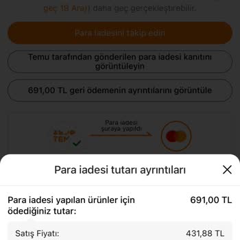Güvenilirlik Sorunu: İptal Edilen Siparişin İadesi Yapılmadı
