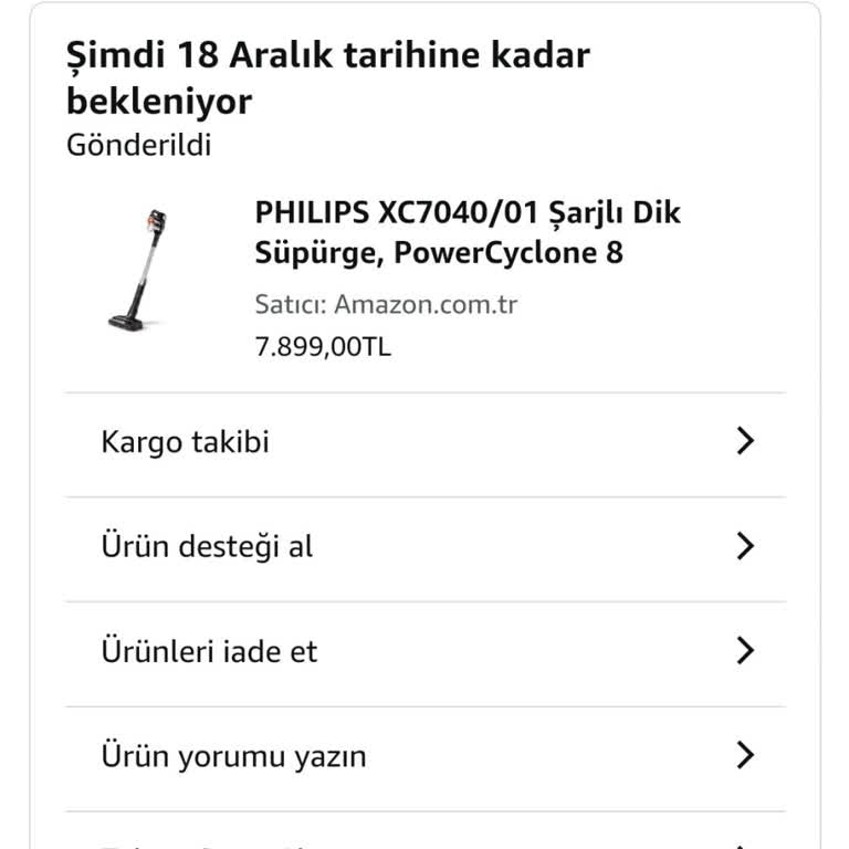 Kayıp Kargo Ve İletişim Sorunu: Philips Süpürge Siparişi