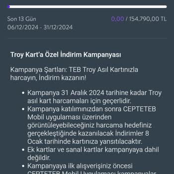 TEB Kampanya İndirimi Onaylanmadı
