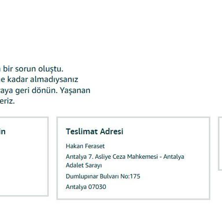 Amazon Siparişimde Kargo İletişim Sorunu Ve Ürün Tükenmesi Mağduriyeti