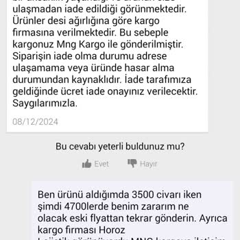 Yanlış Kargo Firması Ve İletişimsizlik Mağduriyeti