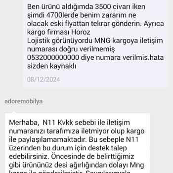 Yanlış Kargo Firması Ve İletişimsizlik Mağduriyeti