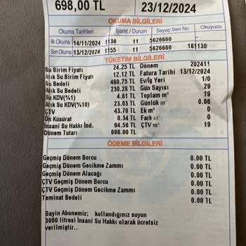 Faturadaki Belirsizlik Ve Yüksek Tutar Şikayeti