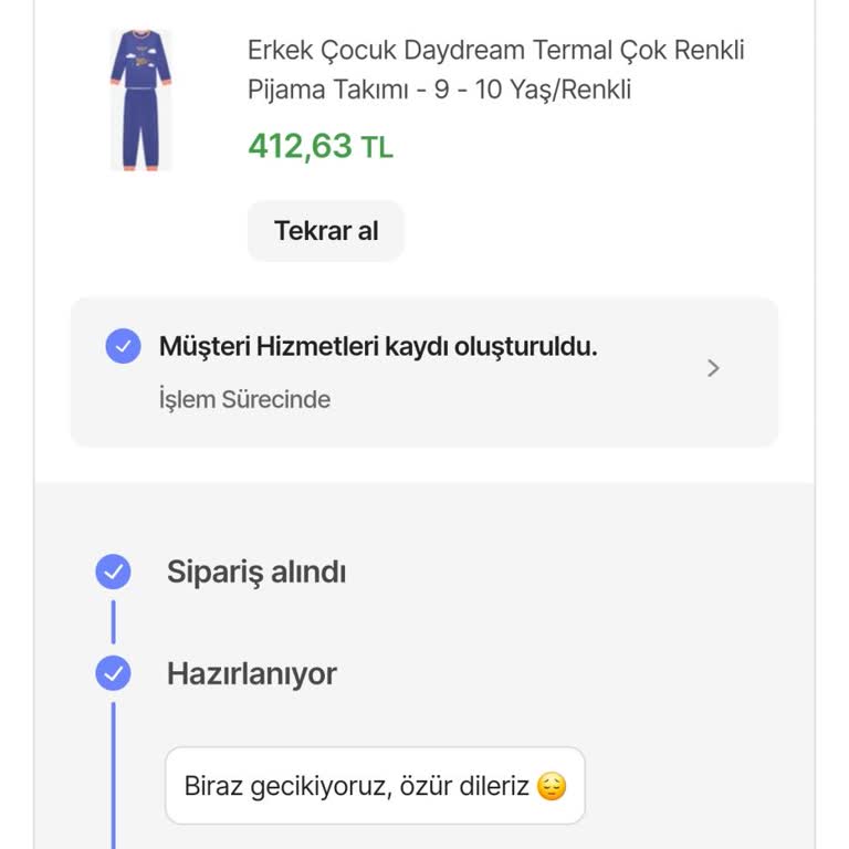 Stok Sorunu Nedeniyle Geciken Sipariş Mağduriyeti