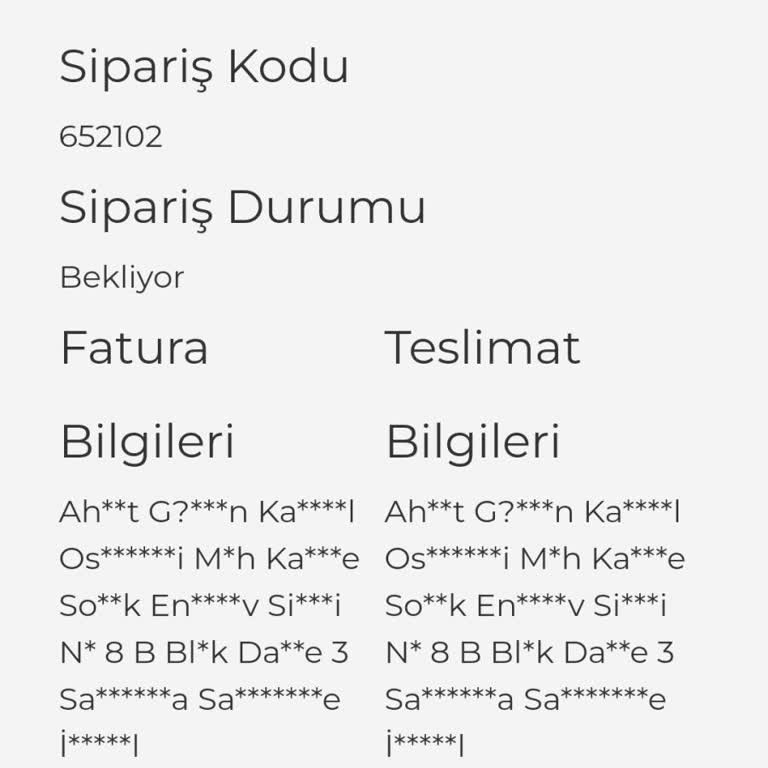 Sipariş Gecikmesi Ve İletişim Sorunları