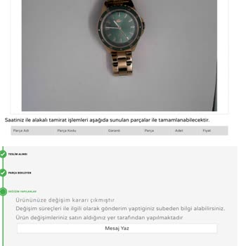 Lacoste Saat İade Sorunu