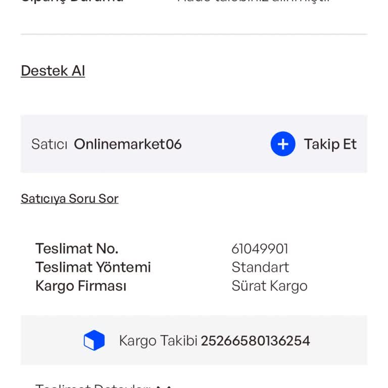 Kayıp Bebek Bezi Siparişi: İade Görünüyor Ama Bilgi Yok