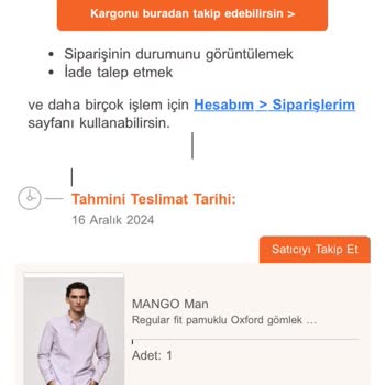 Trendyol Ve Mango'dan Teslim Edilmeyen Gömlekler