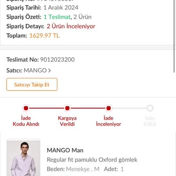 Trendyol Ve Mango'dan Teslim Edilmeyen Gömlekler