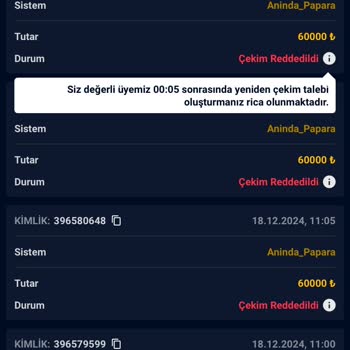 Ödeme Talebinde Sürekli Erteleme